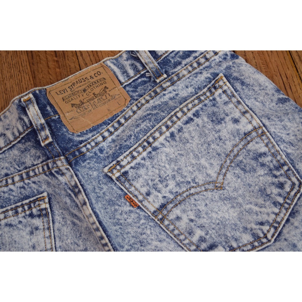 Vintage‎ Levi's Acid Wash Orange Tab Jeans Baggy Denim Men's 36x30 Made in USA